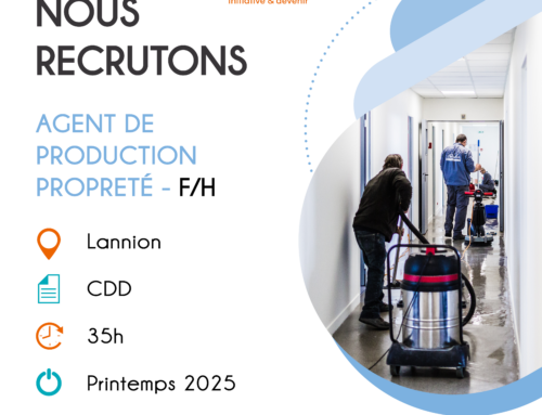 Nous recrutons un agent de production Propreté F/H